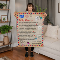 To My Mom Thank You – Coral Fleece Blanket - August Bloom