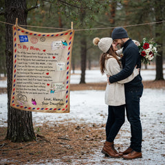 To My Mom Thank You – Coral Fleece Blanket - August Bloom