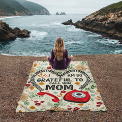 I Am So Grateful – Coral Fleece Blanket - August Bloom