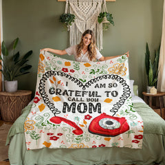 I Am So Grateful – Coral Fleece Blanket - August Bloom