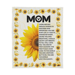 Dear Mom There Are Not Enough Words – Jersey Fleece Blanket - August Bloom
