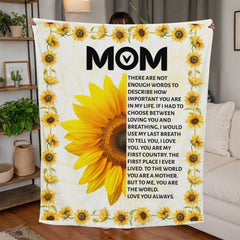 Dear Mom There Are Not Enough Words – Jersey Fleece Blanket - August Bloom