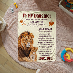 To My Daughter Never Feel Alone – Sherpa Fleece Blanket - August Bloom