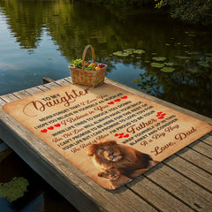 To My Daughter This Old Lion – Sherpa Fleece Blanket - August Bloom