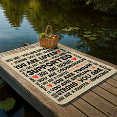 To My Daughter Braver (From Mom) – Sherpa Fleece Blanket - August Bloom