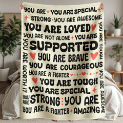 To My Daughter Braver (From Mom) – Sherpa Fleece Blanket - August Bloom