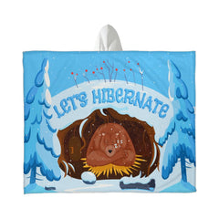 Let's Hibernate – Hooded Sherpa Fleece Blanket - August Bloom