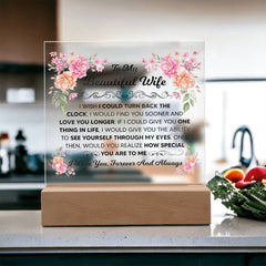 To My Beautiful Wife – Acrylic Square - August Bloom