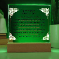 To My Beautiful Daughter – Acrylic Square - August Bloom