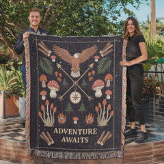 Adventure Awaits - Woven Blanket - August Bloom