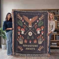 Adventure Awaits - Woven Blanket - August Bloom
