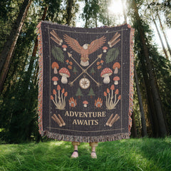 Adventure Awaits - Woven Blanket - August Bloom