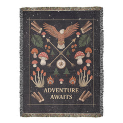 Adventure Awaits - Woven Blanket - August Bloom