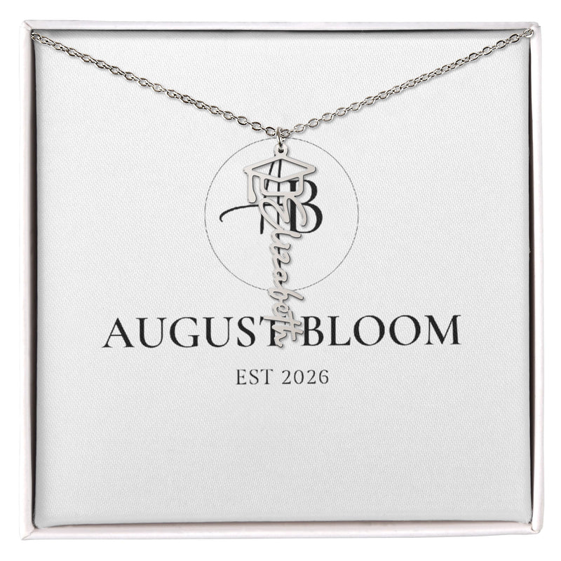 Her Personal Graduation Necklace - August Bloom