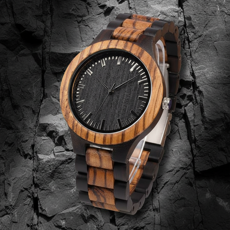Zebra Wood Watch