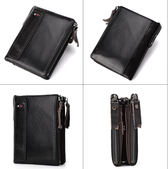 RFID-Blocking Genuine Leather Wallet for Men