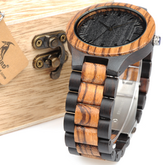 Zebra Wood Watch - August Bloom
