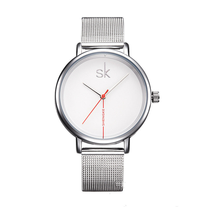 Minimalist Women's Watch | Elegant Fashion Watch | August Bloom White