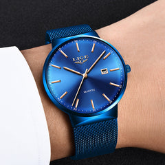 Ultra-thin Waterproof Mesh Strap Watch