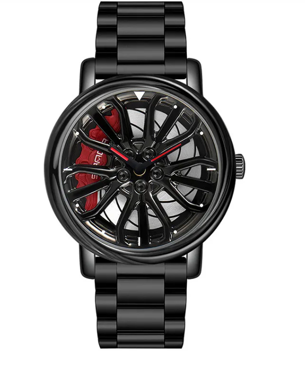 Skeleton Quartz Watch Black