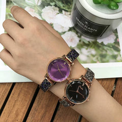 Stylish Women's Crystal Bracelet Quartz Watch - August Bloom
