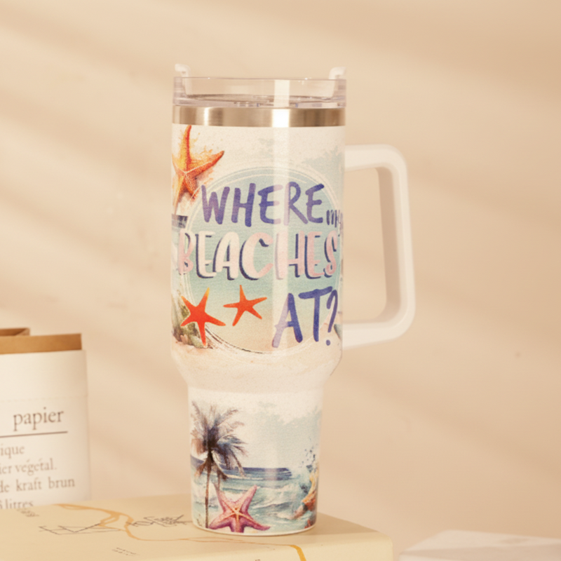 40oz Stainless Steel Insulated Tumbler (40oz) Starfish
