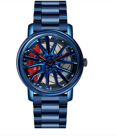 Skeleton Quartz Watch Blue
