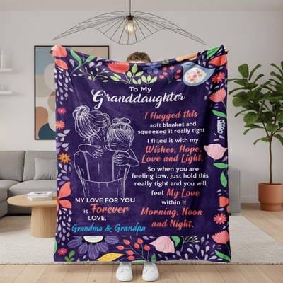 3D Printed Flannel Blanket - To my Granddaughter A 70X100CM