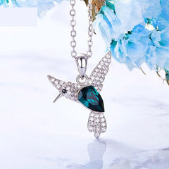Swarovski Crystal Bird Necklace in 925 Silver - August Bloom