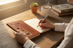 To My Daughter Your Crown – Leather Journal - August Bloom