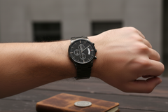 Engraved Watch We've Got Your Six (Charcoal Black) – Men's Watch - August Bloom
