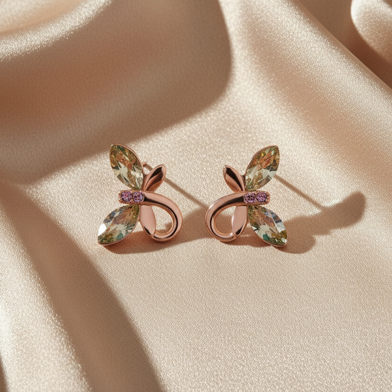 Swarovski Crystal Butterfly Earrings
